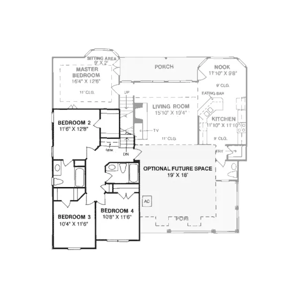 Country House Plan Second Floor - Horace Traditional Home 130D-0034 - Search House Plans and More