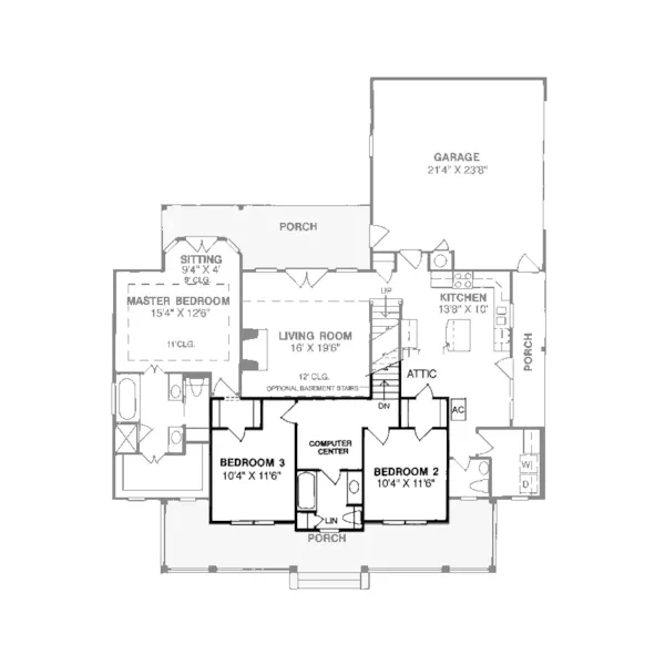 Southern House Plan Second Floor - Grimshaw Farmhouse 130D-0036 - Search House Plans and More