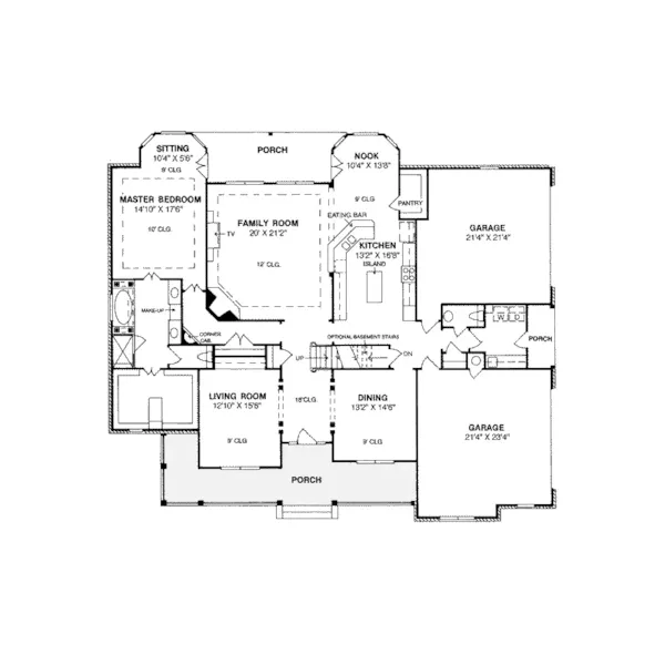 Traditional House Plan First Floor - Emory Luxury Country Home 130D-0038 - Search House Plans and More