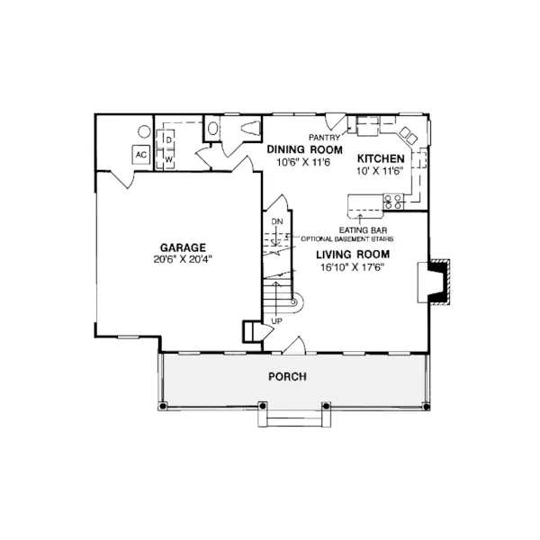 Cape Cod & New England House Plan First Floor - Somerset Ridge Country Home 130D-0040 - Shop House Plans and More