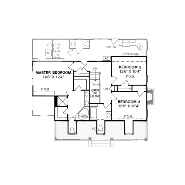 Cape Cod & New England House Plan Second Floor - Somerset Ridge Country Home 130D-0040 - Shop House Plans and More