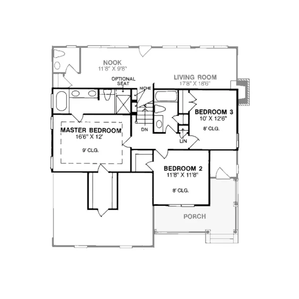 Traditional House Plan Second Floor - Sierra Pine Bungalow Home 130D-0041 - Shop House Plans and More