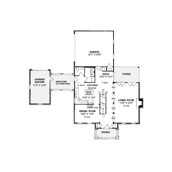 Georgian House Plan First Floor - Magellan Georgian Home 130D-0043 - Shop House Plans and More