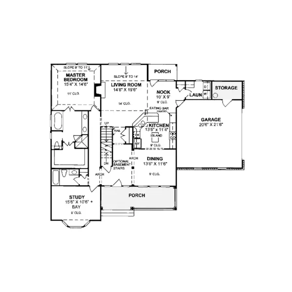 Country House Plan First Floor - Mardell Country Home 130D-0052 - Shop House Plans and More