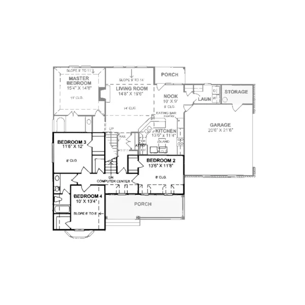 Country House Plan Second Floor - Mardell Country Home 130D-0052 - Shop House Plans and More