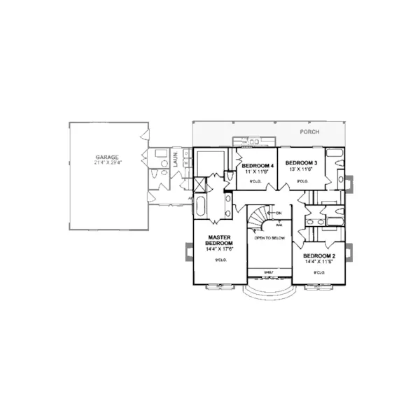 European House Plan Second Floor - Biltmore Place European Home 130D-0059 - Search House Plans and More