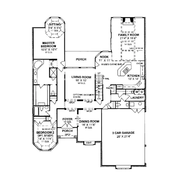 Traditional House Plan First Floor - Pentella Traditional Home 130D-0072 - Shop House Plans and More