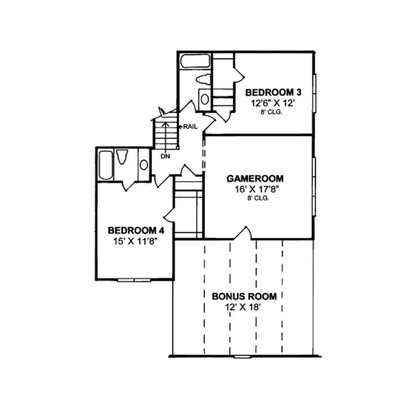 Traditional House Plan Second Floor - Pentella Traditional Home 130D-0072 - Shop House Plans and More