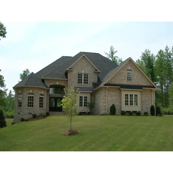 Majestic European Home With A Prominent Turret In Front