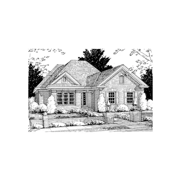 Southern House Plan Front Image of House - Colin Southern Ranch Home 130D-0074 - Search House Plans and More