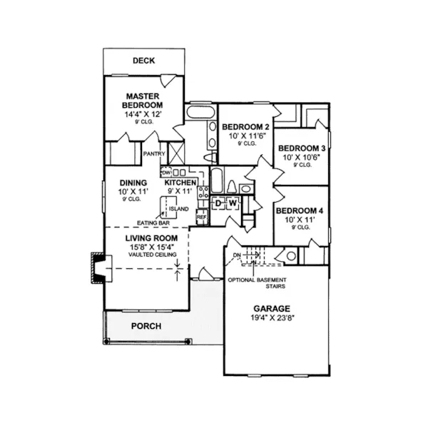 Country House Plan First Floor - Jonathan Traditional Home 130D-0077 - Search House Plans and More