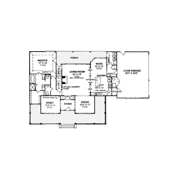 Neoclassical House Plan First Floor - Petrova Neoclassical Farmhouse 130D-0082 - Shop House Plans and More