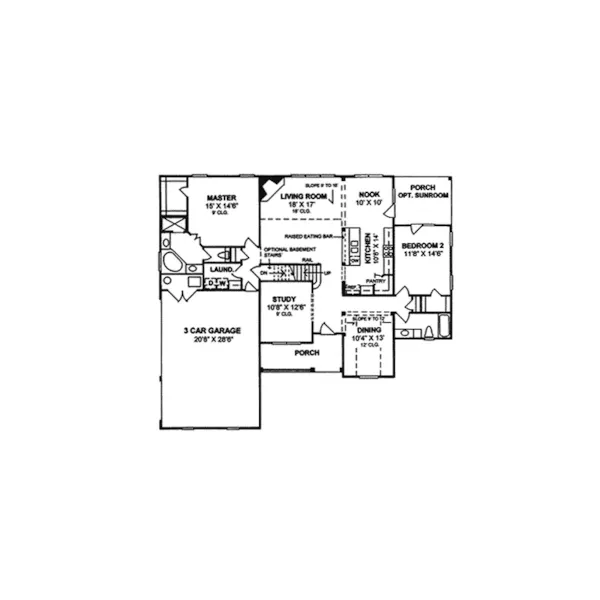 Country House Plan First Floor - Hertsmere Country Home 130D-0084 - Search House Plans and More