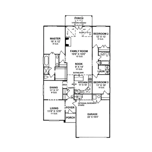 Country House Plan First Floor - Larkin Narrow Lot Home 130D-0087 - Shop House Plans and More