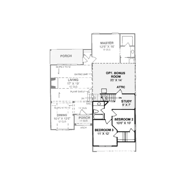 Traditional House Plan Second Floor - Haverford Terrace Narrow Home 130D-0089 - Search House Plans and More