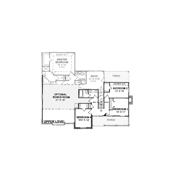 Farmhouse Plan Second Floor - Medalton Southern Home 130D-0090 - Shop House Plans and More