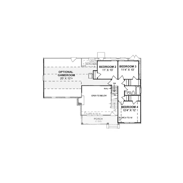 Neoclassical House Plan Second Floor - Dietz Field Country Home 130D-0093 - Search House Plans and More