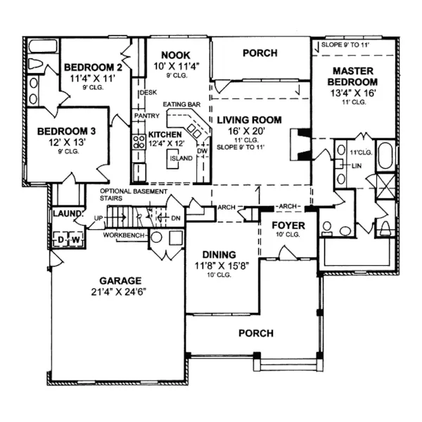 Country House Plan First Floor - Delorean Traditional Home 130D-0096 - Search House Plans and More