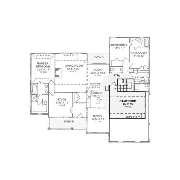 Country House Plan Second Floor - Dalton Crossing Country Home 130D-0098 - Search House Plans and More