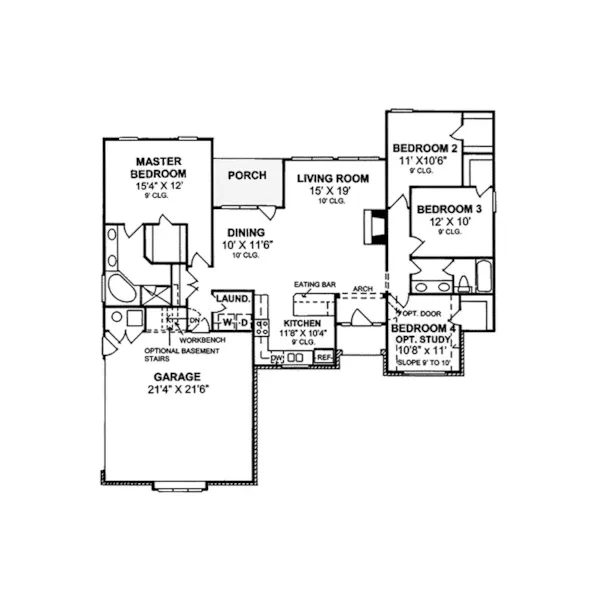 Country House Plan First Floor - Cromwell Country Home 130D-0099 - Search House Plans and More