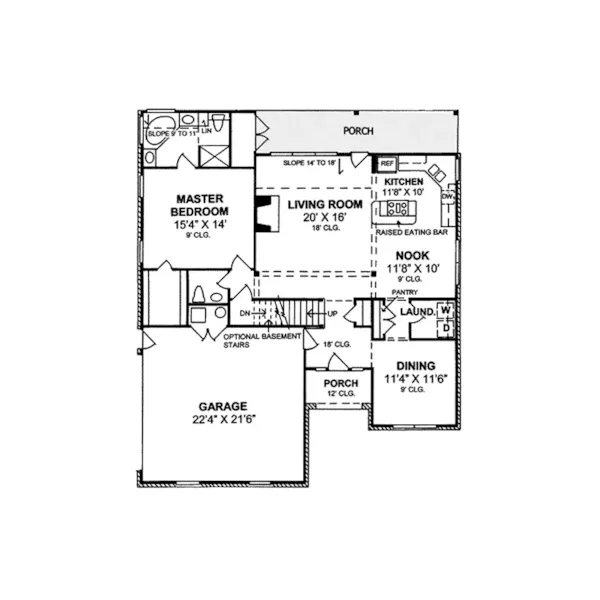 Traditional House Plan First Floor - Adanna Traditional Home 130D-0102 - Search House Plans and More