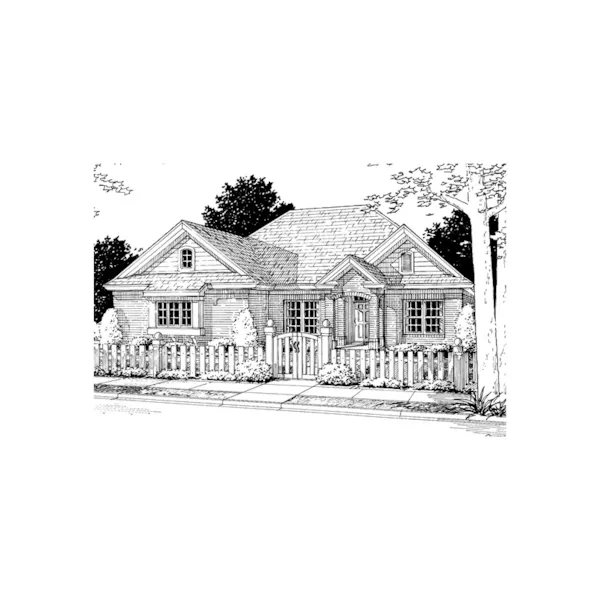 Country House Plan Front of Home - Dothan Mill Country Ranch Home 130D-0103 - Search House Plans and More