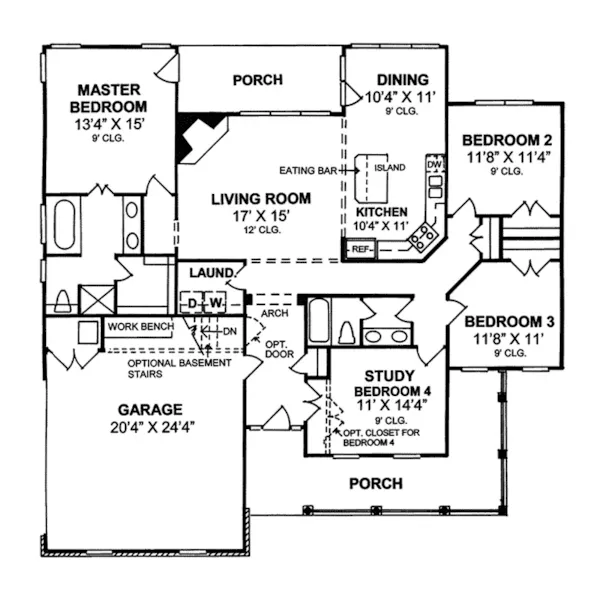 Traditional House Plan First Floor - Rusett Valley Country Home 130D-0104 - Shop House Plans and More