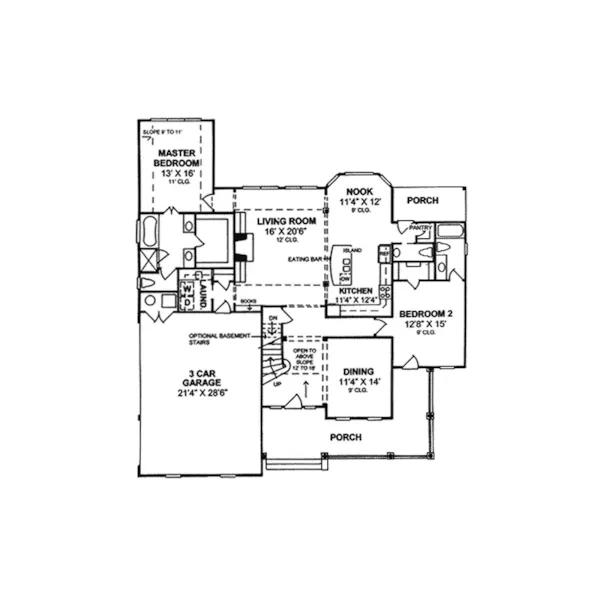 Traditional House Plan First Floor - Redditch Country Home 130D-0108 - Shop House Plans and More