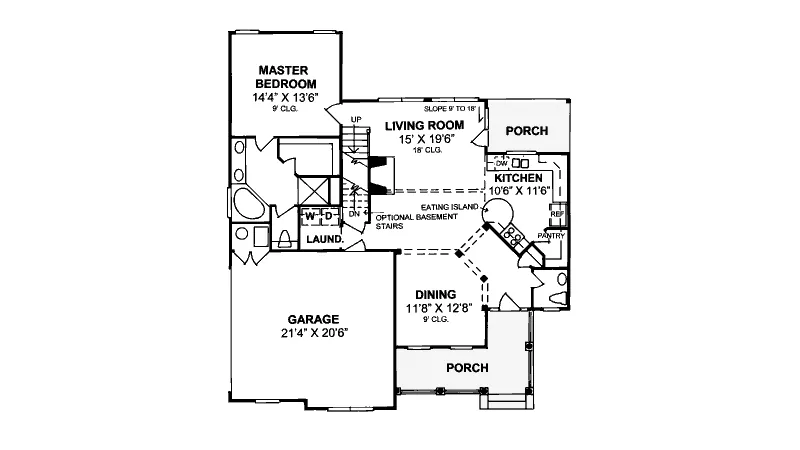 Country House Plan First Floor - Suncrest Country Home 130D-0112 - Shop House Plans and More