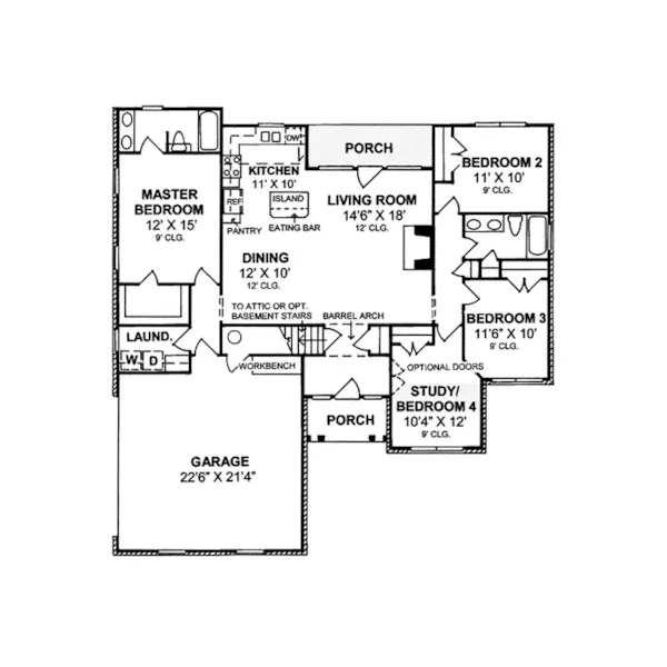 Country House Plan First Floor - Downall Green Traditional Home 130D-0114 - Search House Plans and More