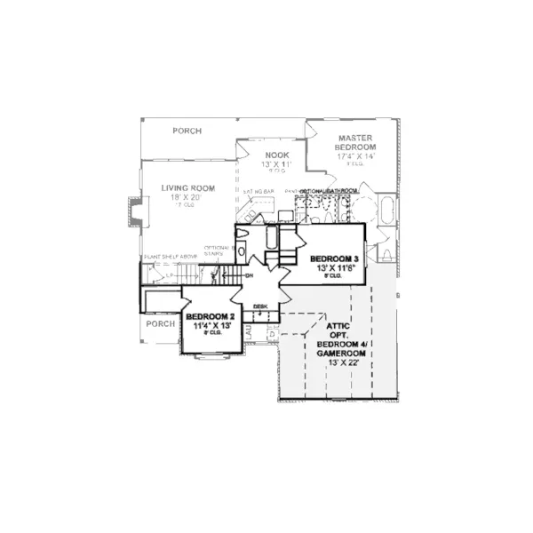 European House Plan Second Floor - Minerva Way Traditional Home 130D-0121 - Shop House Plans and More