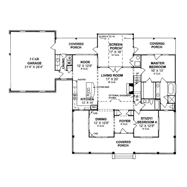 Farmhouse Plan First Floor - Marcasite Mill Country Farmhouse 130D-0135 - Shop House Plans and More