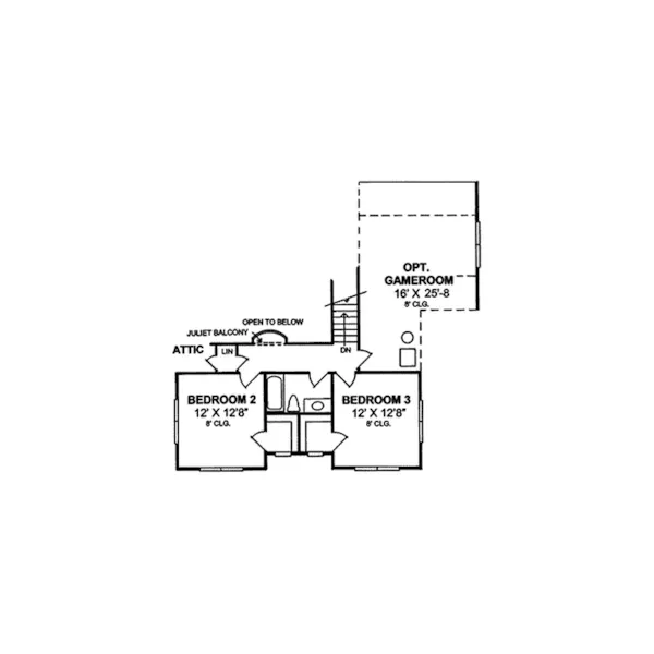 Farmhouse Plan Second Floor - Marcasite Mill Country Farmhouse 130D-0135 - Shop House Plans and More