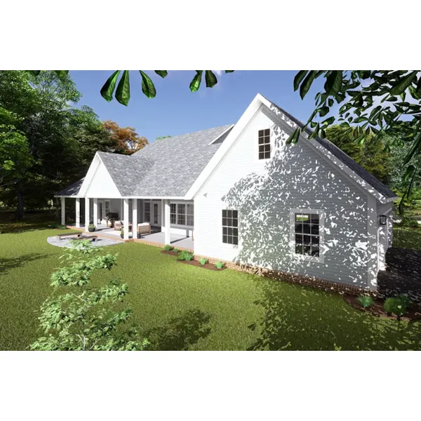 Farmhouse Plan Rear Photo 02 - Marcasite Mill Country Farmhouse 130D-0135 - Shop House Plans and More