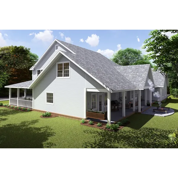 Farmhouse Plan Side View Photo - Marcasite Mill Country Farmhouse 130D-0135 - Shop House Plans and More