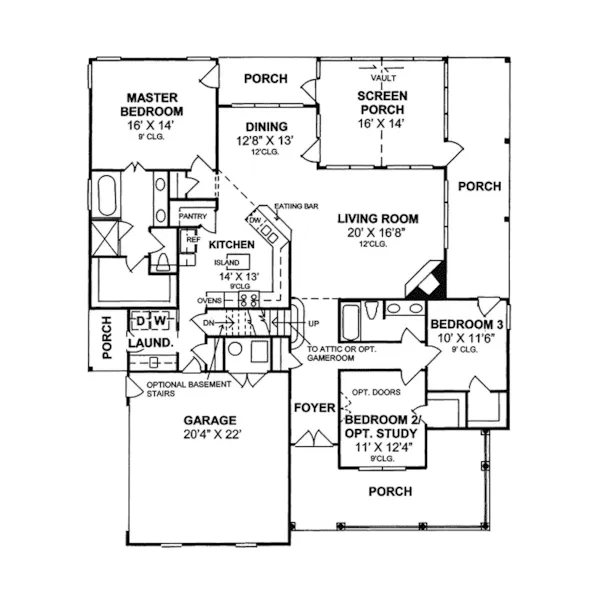 Farmhouse Plan First Floor - Pepperell Ranch Farmhouse 130D-0137 - Shop House Plans and More