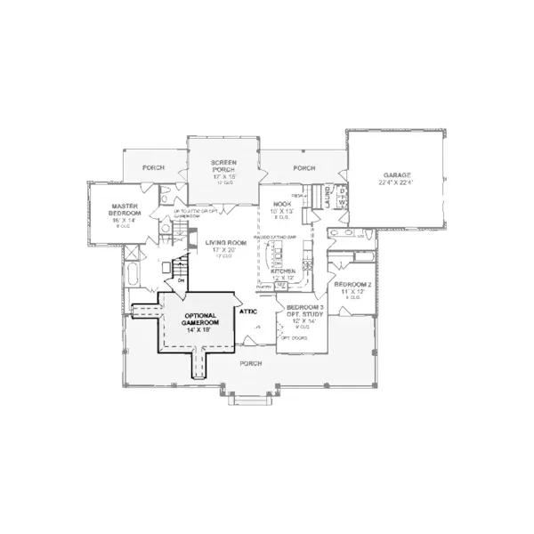 Southern House Plan Second Floor - Kellridge Pass Country Home 130D-0140 - Search House Plans and More