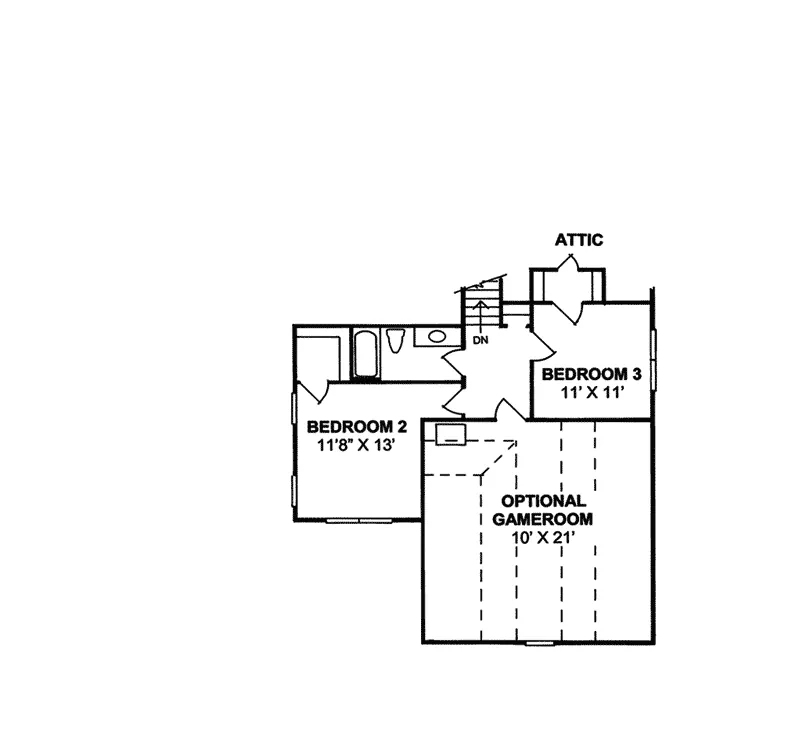 Bungalow House Plan Second Floor - Backwoods Farmhouse 130D-0143 - Search House Plans and More