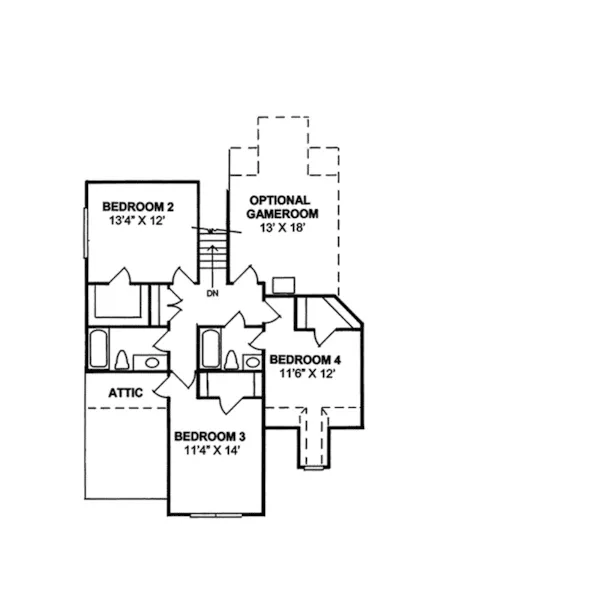 Farmhouse Plan Second Floor - Alonzo Farmhouse 130D-0149 - Search House Plans and More