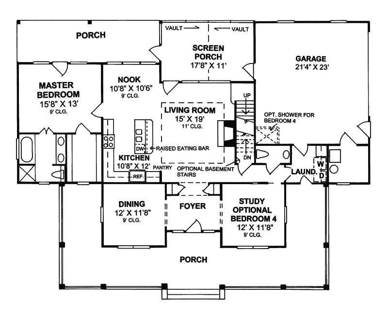 Country House Plan First Floor - Belsay Farmhouse 130D-0151 - Search House Plans and More