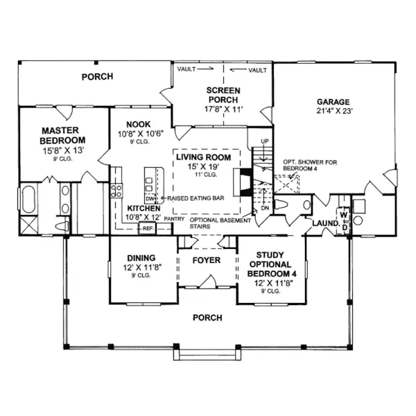 Country House Plan First Floor - Belsay Farmhouse 130D-0151 - Search House Plans and More