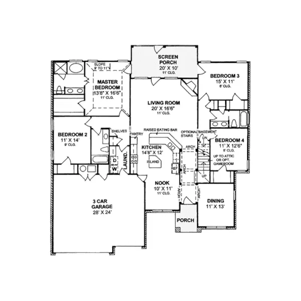 Traditional House Plan First Floor - Grays Grove Traditional Home 130D-0156 - Search House Plans and More