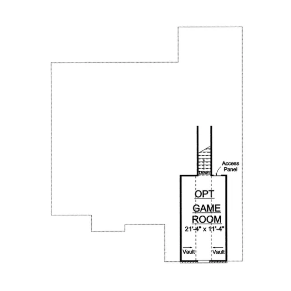 Ranch House Plan Optional Floor Plan - Kings Trail Traditional Home 130D-0172 - Search House Plans and More