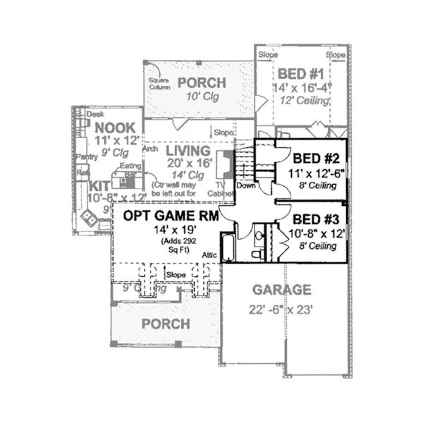 Traditional House Plan Second Floor - Mantovani Country Home 130D-0175 - Shop House Plans and More