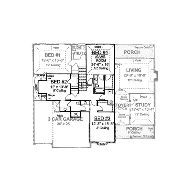 European House Plan Second Floor - Valentina Traditional Home 130D-0179 - Shop House Plans and More