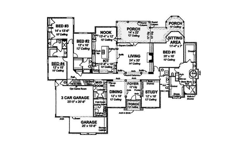 European House Plan First Floor - Woodhull Luxury Traditional Home 130D-0180 - Shop House Plans and More