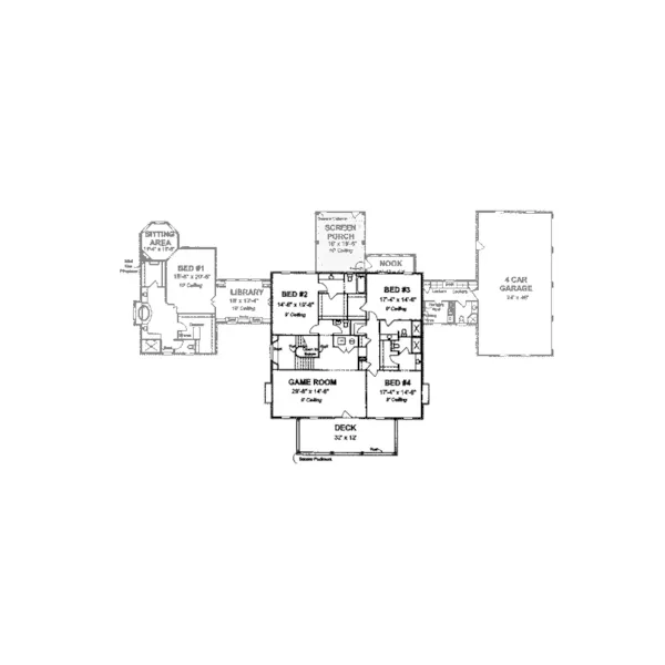 Colonial House Plan Second Floor - Oaktree Estate Luxury Home 130D-0183 - Shop House Plans and More