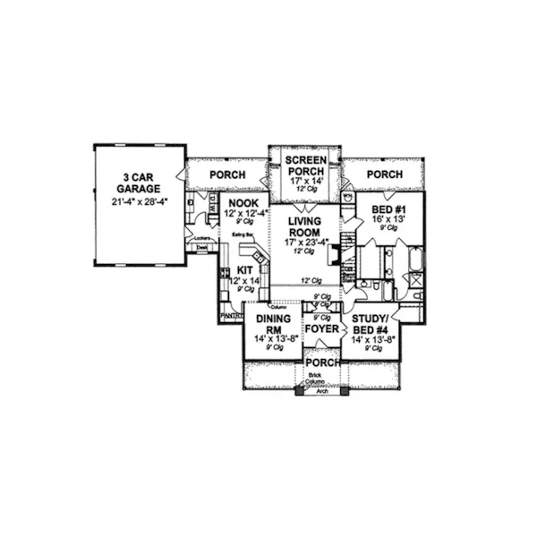 Country House Plan First Floor - Nottingham Farm European Home 130D-0194 - Shop House Plans and More