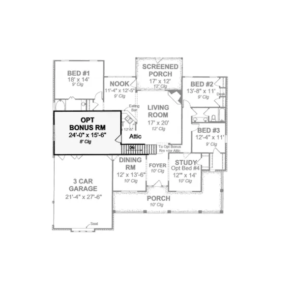 Ranch House Plan Second Floor - Nichols Hills Country Home 130D-0199 - Shop House Plans and More