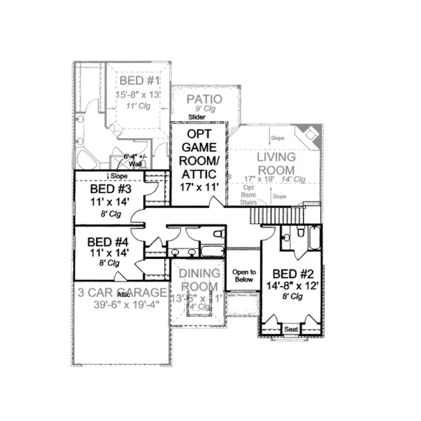 Modern House Plan Second Floor - Laclede Landing Country Home 130D-0203 - Shop House Plans and More